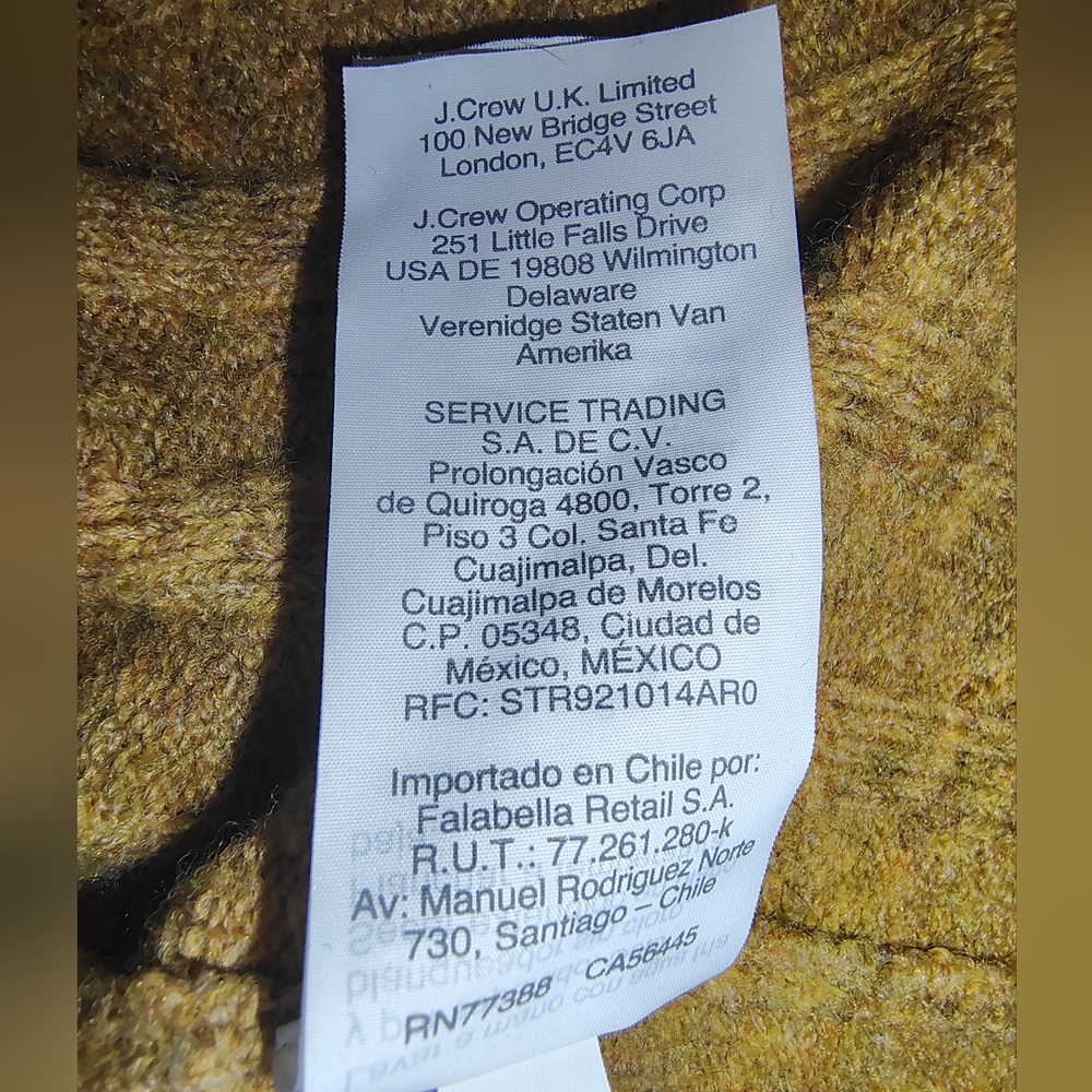 Madewell "Evercrest" Heather Mustard Mock Turtleneck Wool Blend Sweater Size M - Picture 7 of 9